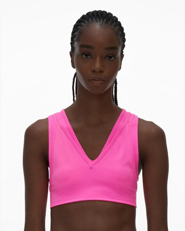 Women Double Bra Disco Pink Helmut Lang TShirts and Sweatshirts