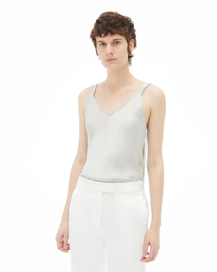 Women Double Strap Slip Top Cement Helmut Lang Tops