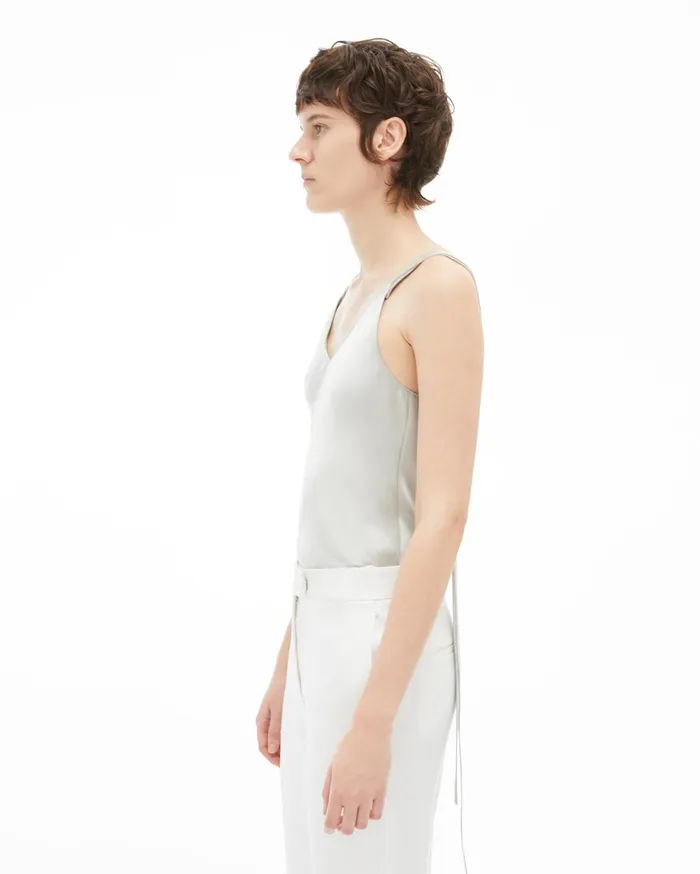 Women Double Strap Slip Top Cement Helmut Lang Tops