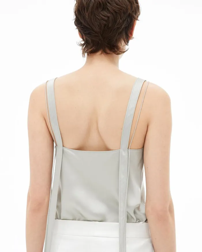 Women Double Strap Slip Top Cement Helmut Lang Tops