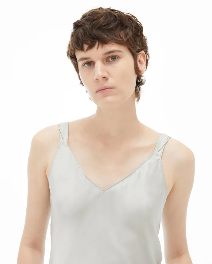 Women Double Strap Slip Top Cement Helmut Lang Tops