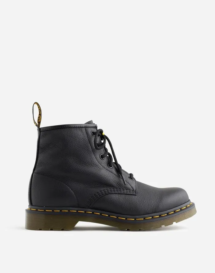 Women Dr Martens 101 Boots In Leather Black Virginia Madewell Boots
