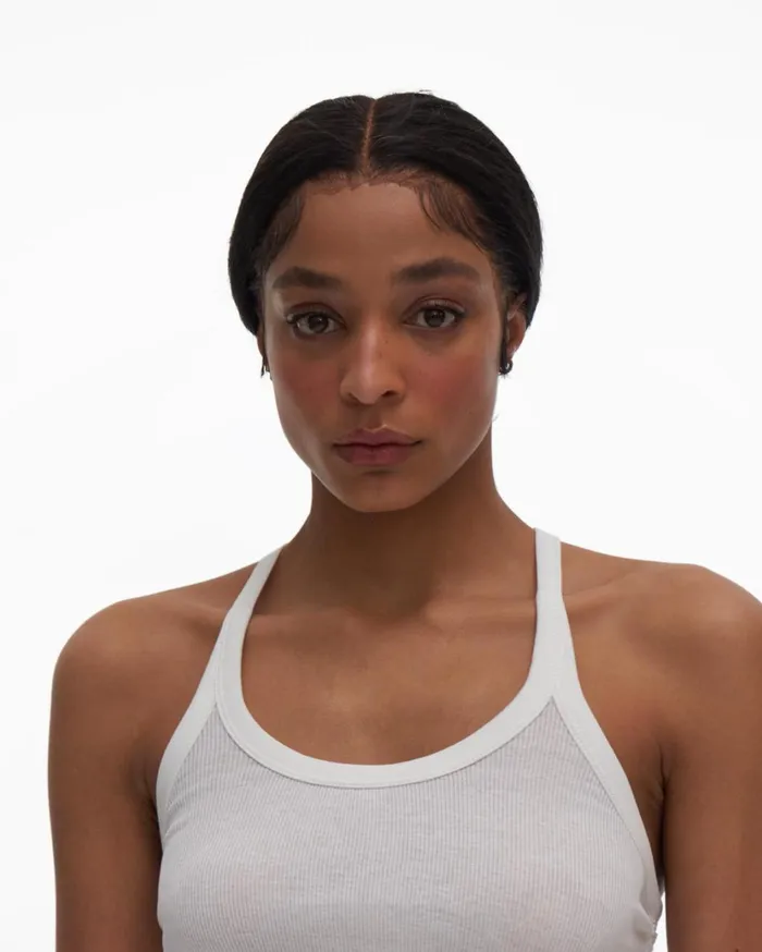 Women Drawstring Tank Chalk White Helmut Lang Tops