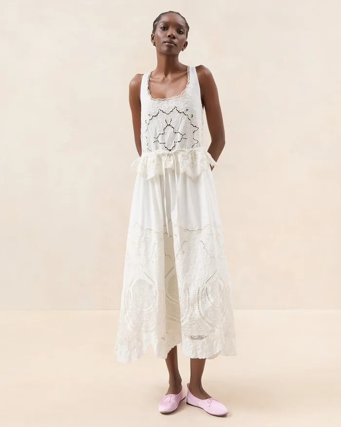 Women Dresses Loeffler Randall Dominique Milk Lace Paneled Dress I Dresses I Apparel Women Dresses Loeffler Randall Dominique Milk Lace Paneled Dress I Dresses I Apparel