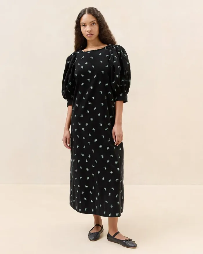 Women Dresses Loeffler Randall Maxwell Black Floral Dress