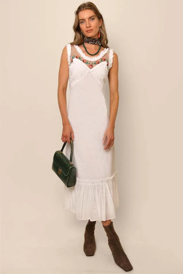 Women Dresses RIXO Adela White