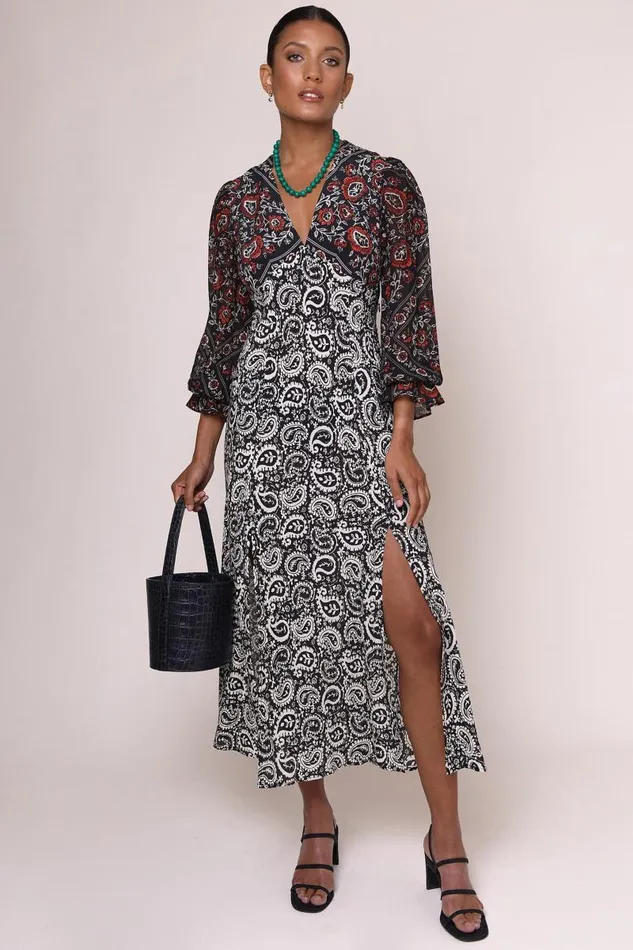 Women Dresses RIXO Aoife Paisley Scarf Mix