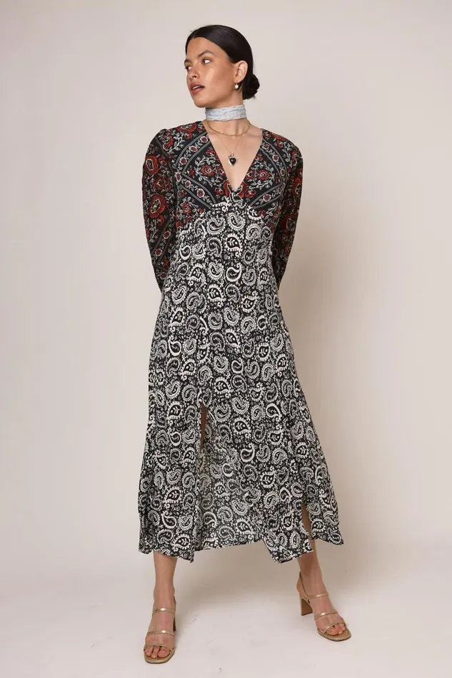 Women Dresses RIXO Aoife Paisley Scarf Mix Women Dresses RIXO Aoife Paisley Scarf Mix