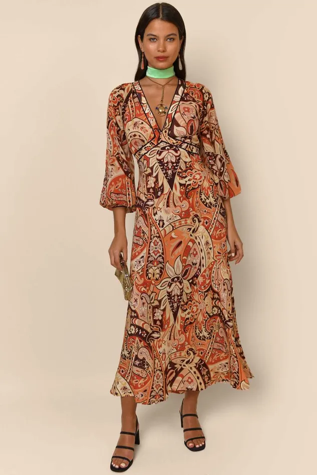 Women Dresses RIXO Ayla Grace Paisley Canyon Women Dresses RIXO Ayla Grace Paisley Canyon