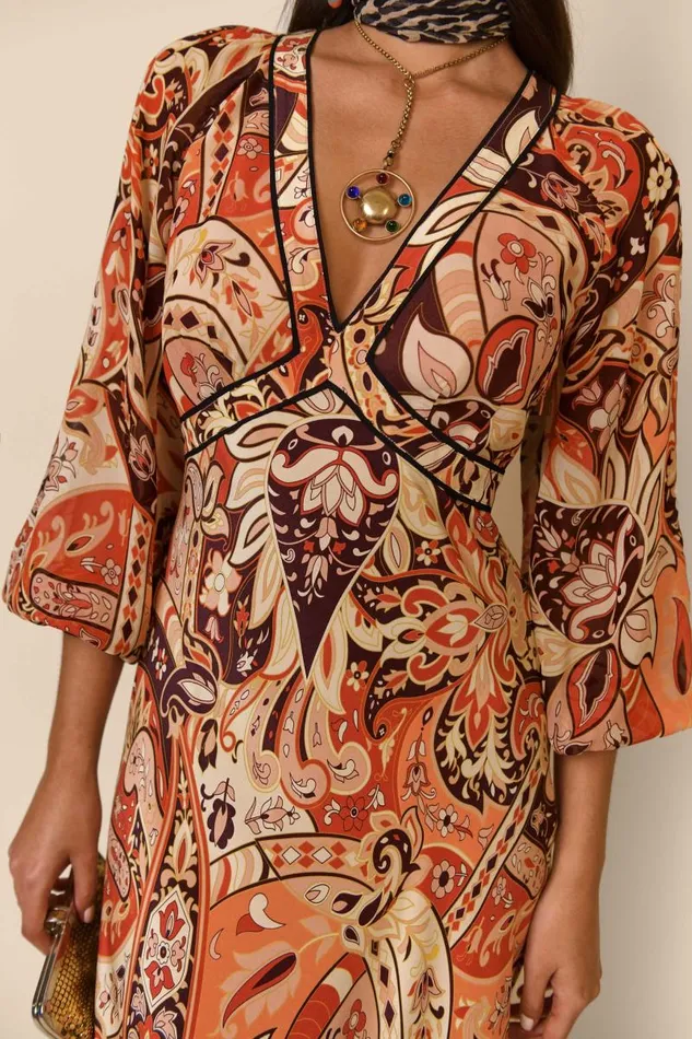 Women Dresses RIXO Ayla Grace Paisley Canyon Women Dresses RIXO Ayla Grace Paisley Canyon