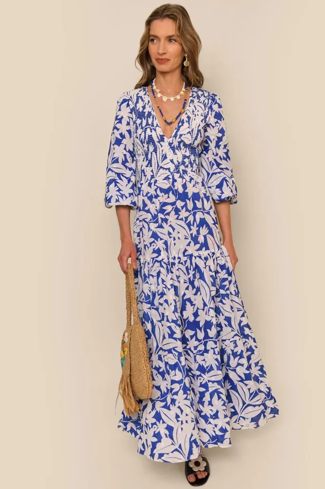 Women Dresses RIXO Brooke Cut Out Palm Violet