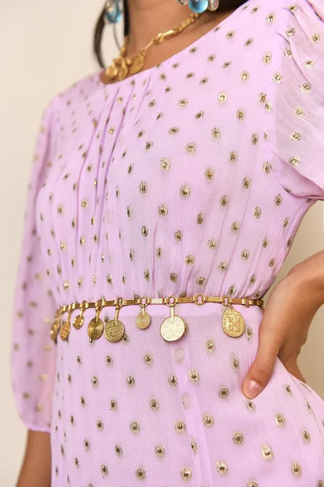 Women Dresses RIXO Cheryl Lilac Gold Spot Women Dresses RIXO Cheryl Lilac Gold Spot