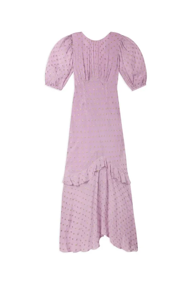 Women Dresses RIXO Cheryl Lilac Gold Spot Women Dresses RIXO Cheryl Lilac Gold Spot
