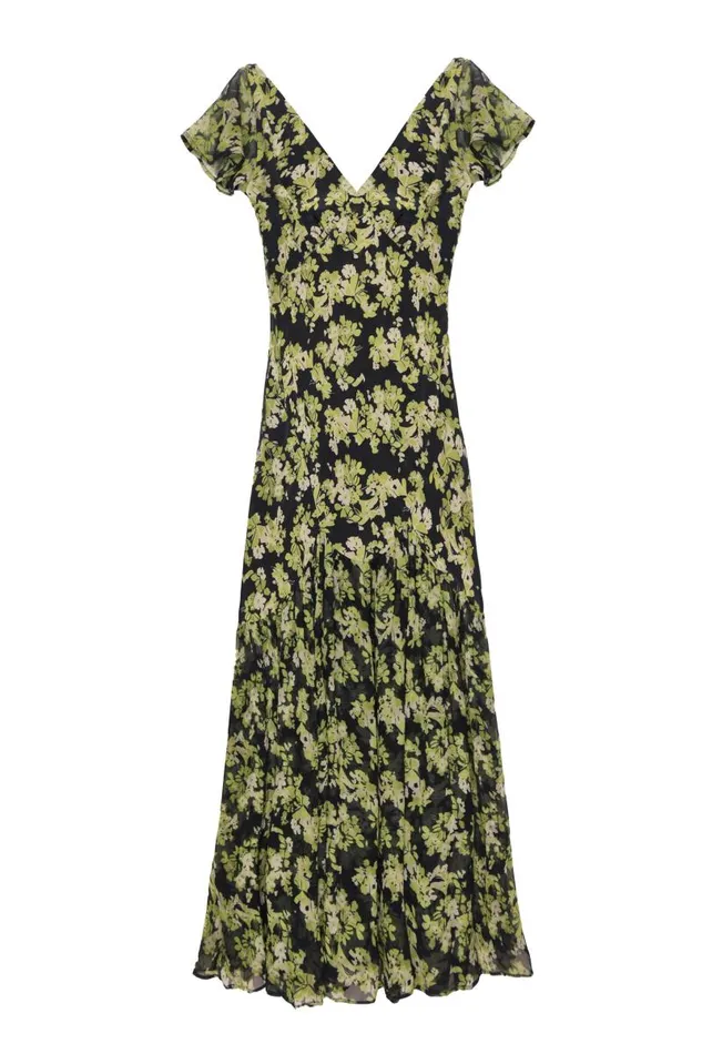 Women Dresses RIXO Cinzia Marais Floral Green Women Dresses RIXO Cinzia Marais Floral Green