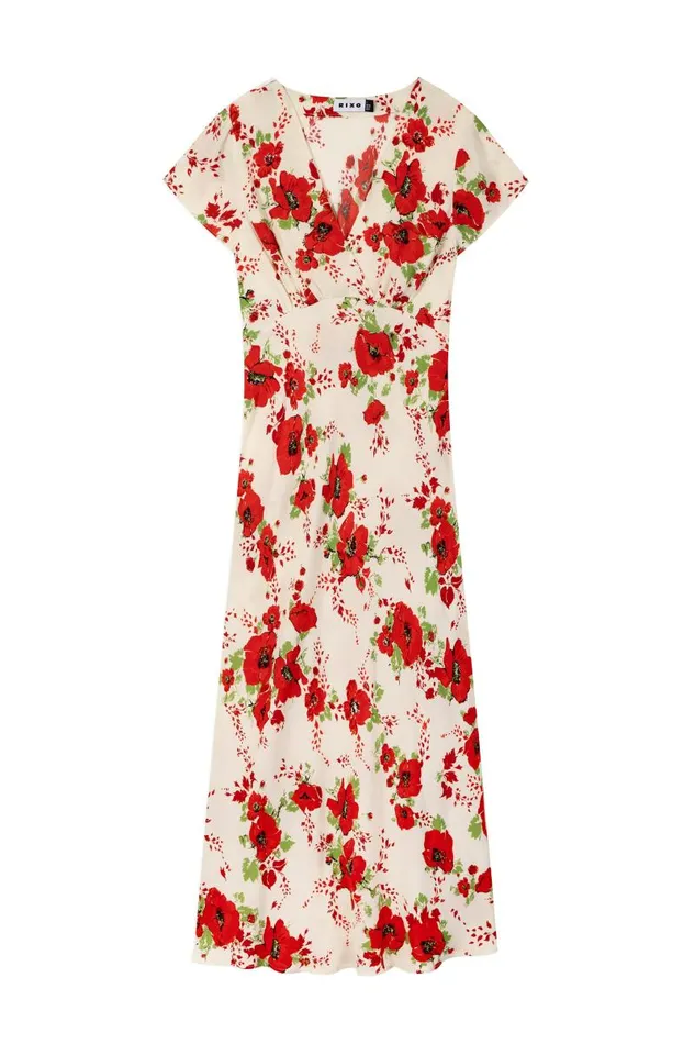 Women Dresses RIXO Clarissa Red Poppy Women Dresses RIXO Clarissa Red Poppy