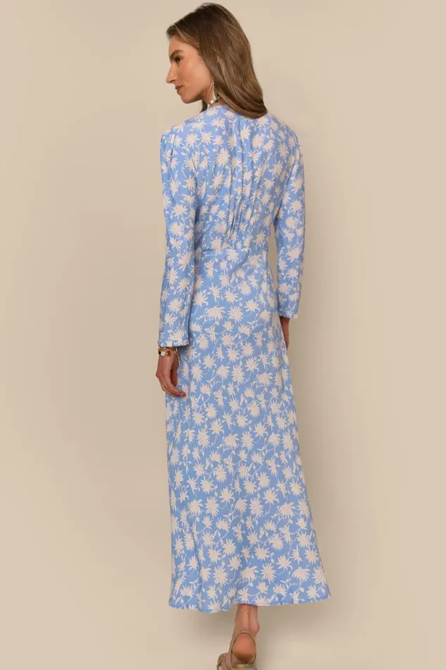 Women Dresses RIXO Clover Vintage Daisy Blue Women Dresses RIXO Clover Vintage Daisy Blue
