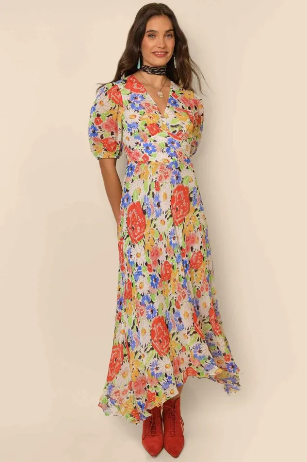 Women Dresses RIXO Corrine Multi Spring Meadow