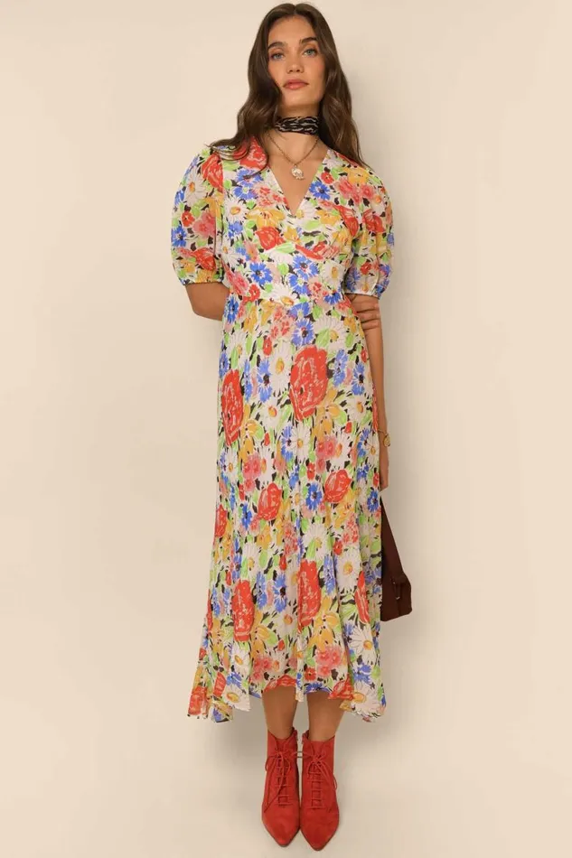 Women Dresses RIXO Corrine Multi Spring Meadow Women Dresses RIXO Corrine Multi Spring Meadow