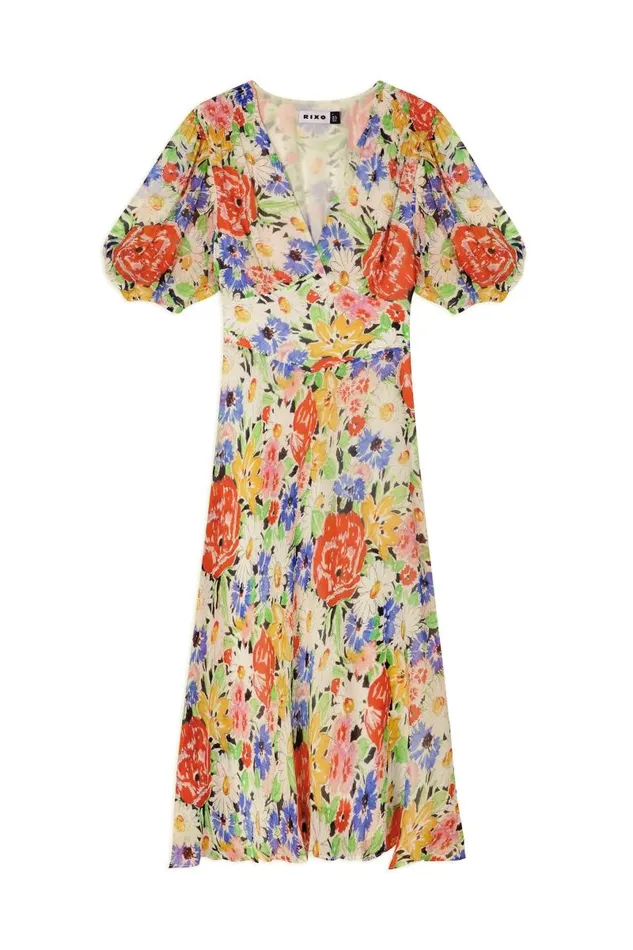 Women Dresses RIXO Corrine Multi Spring Meadow Women Dresses RIXO Corrine Multi Spring Meadow