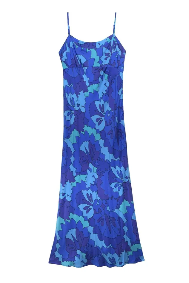 Women Dresses RIXO Dulcia Looking Glass Blue Women Dresses RIXO Dulcia Looking Glass Blue