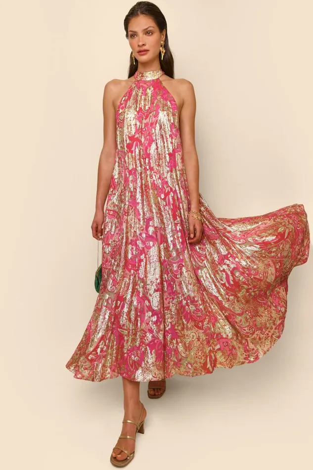 Women Dresses RIXO Elizabeth Grace Paisley Jewel