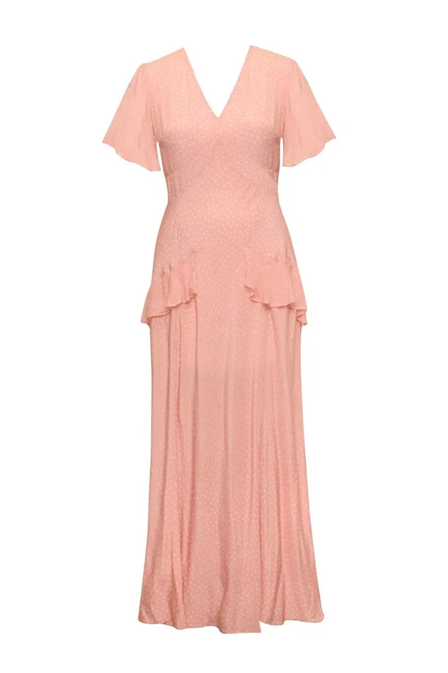 Women Dresses RIXO Evie Spot Pink Women Dresses RIXO Evie Spot Pink