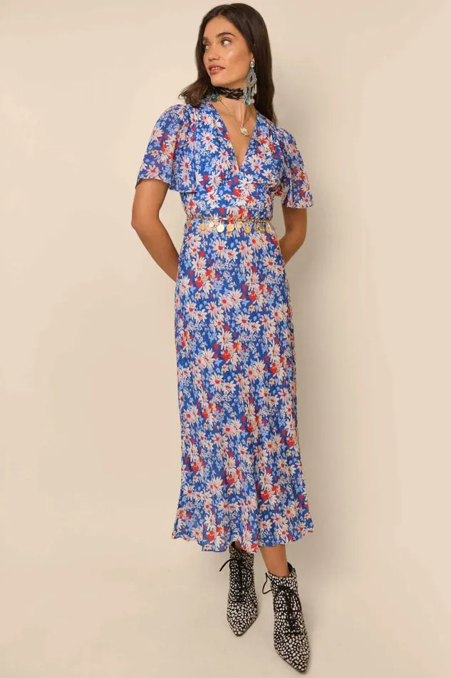 Women Dresses RIXO Florida Blue Daisy Trail Women Dresses RIXO Florida Blue Daisy Trail