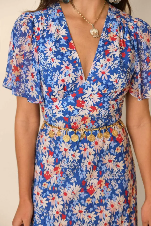 Women Dresses RIXO Florida Blue Daisy Trail Women Dresses RIXO Florida Blue Daisy Trail
