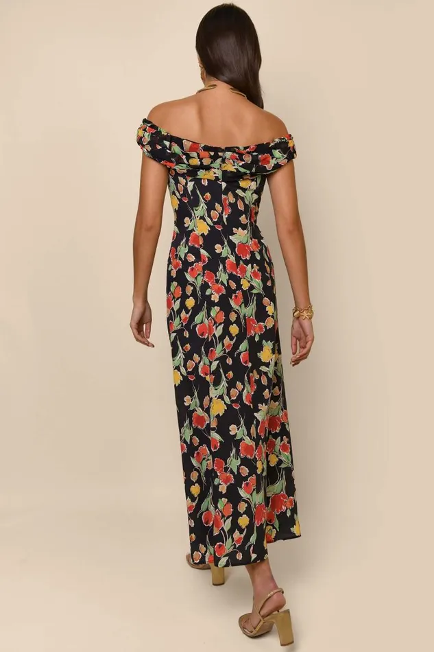 Women Dresses RIXO Freya Fontainhas Floral Black Women Dresses RIXO Freya Fontainhas Floral Black