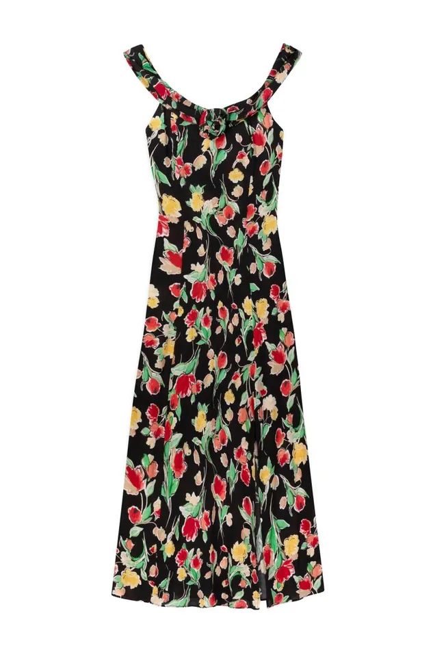 Women Dresses RIXO Freya Fontainhas Floral Black Women Dresses RIXO Freya Fontainhas Floral Black