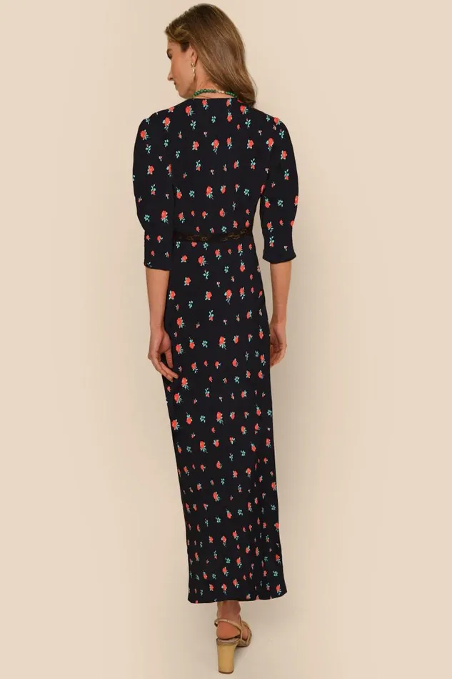 Women Dresses RIXO Gemma Vintage Rose Black Women Dresses RIXO Gemma Vintage Rose Black