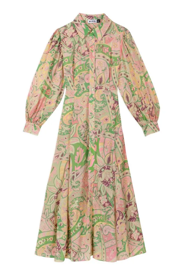 Women Dresses RIXO Georgina Grace Paisley Green Women Dresses RIXO Georgina Grace Paisley Green