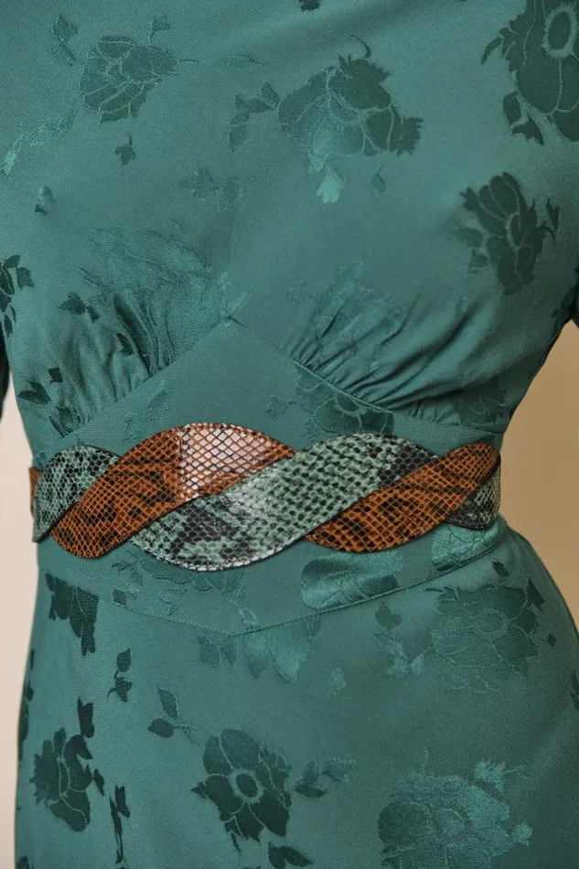 Women Dresses RIXO Ginger Juniper Poppy Jacquard Women Dresses RIXO Ginger Juniper Poppy Jacquard