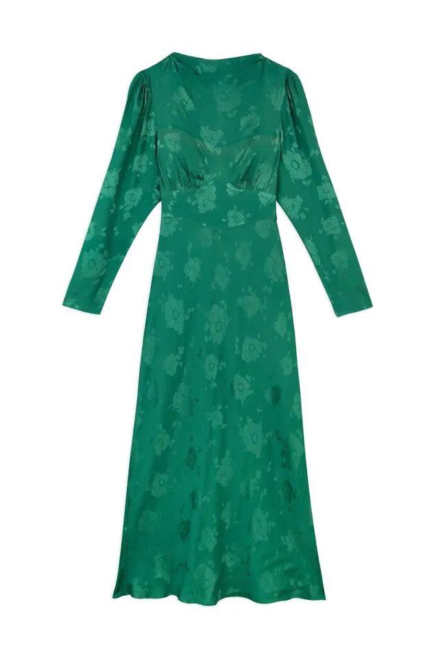 Women Dresses RIXO Ginger Juniper Poppy Jacquard Women Dresses RIXO Ginger Juniper Poppy Jacquard