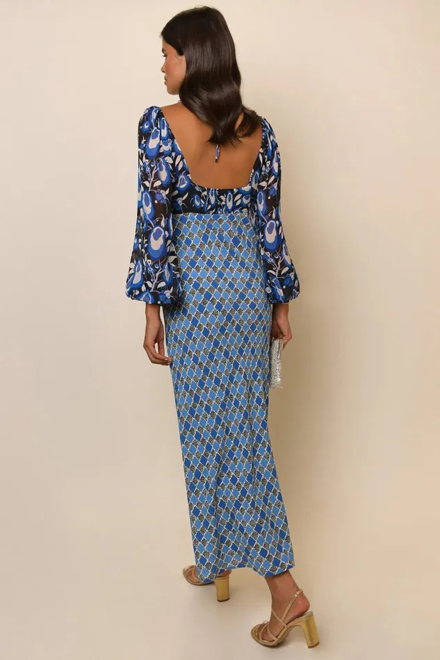 Women Dresses RIXO Jeanie Blue Starlet Floral Mix Women Dresses RIXO Jeanie Blue Starlet Floral Mix