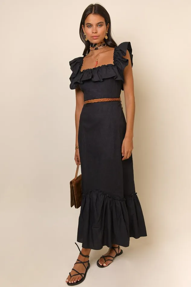 Women Dresses RIXO June Black Women Dresses RIXO June Black