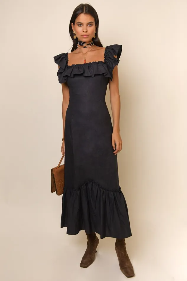 Women Dresses RIXO June Black Women Dresses RIXO June Black