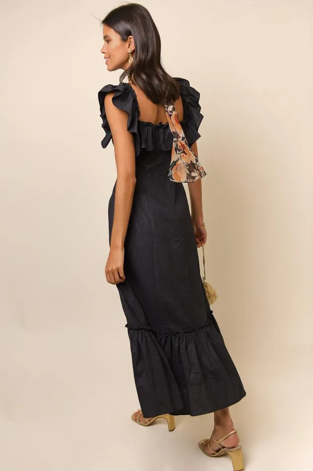 Women Dresses RIXO June Black Women Dresses RIXO June Black