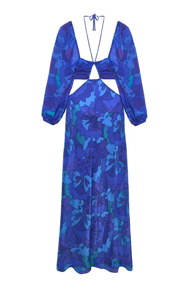 Women Dresses RIXO Kamilla Looking Glass Blue Women Dresses RIXO Kamilla Looking Glass Blue