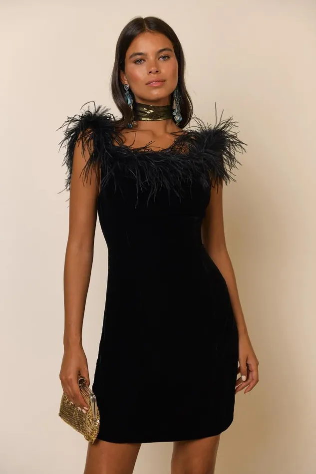 Women Dresses RIXO Lena Black Women Dresses RIXO Lena Black