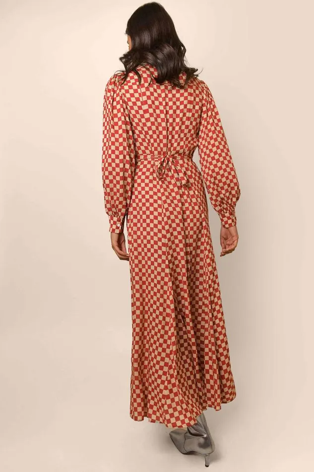 Women Dresses RIXO Maddison Chilli Checkerboard Women Dresses RIXO Maddison Chilli Checkerboard