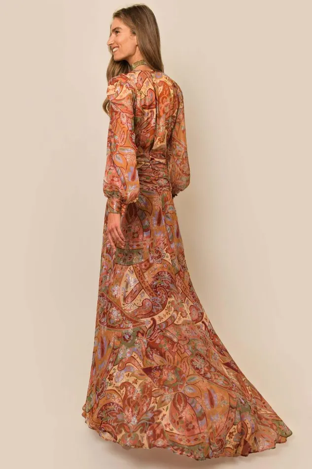 Women Dresses RIXO Meera Dusky Pastel Abstract Paisley Women Dresses RIXO Meera Dusky Pastel Abstract Paisley