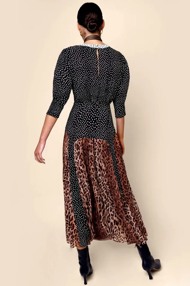 Women Dresses RIXO Meg Leopard Polka Dot Women Dresses RIXO Meg Leopard Polka Dot