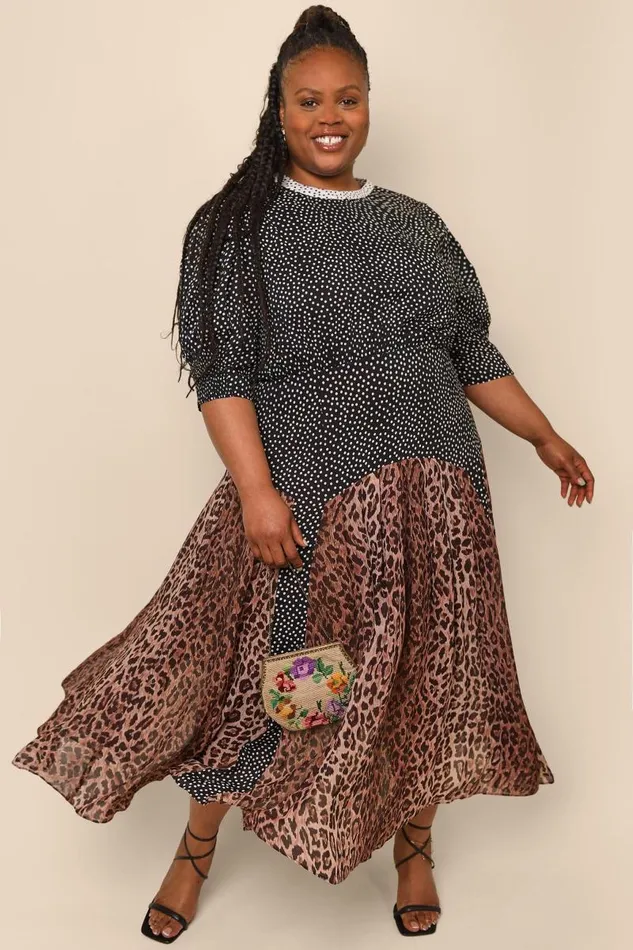 Women Dresses RIXO Meg Leopard Polka Dot Women Dresses RIXO Meg Leopard Polka Dot