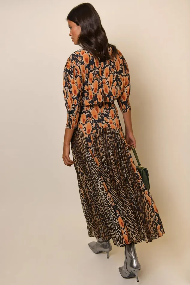 Women Dresses RIXO Meg Sienna Starlet Floral Leopard Mix Women Dresses RIXO Meg Sienna Starlet Floral Leopard Mix