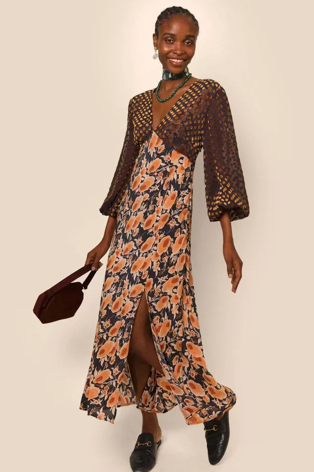 Women Dresses RIXO Melanie Sienna Starlet Mix