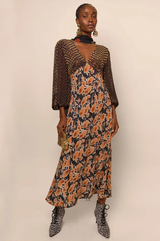 Women Dresses RIXO Melanie Sienna Starlet Mix