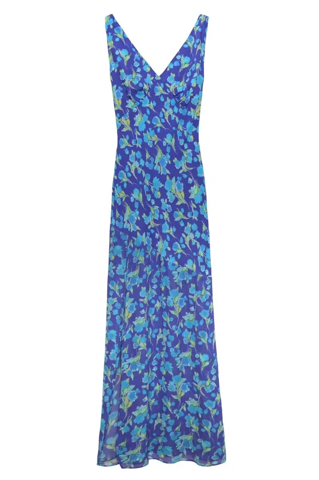 Women Dresses RIXO Moniq Fontainhas Floral Cobalt