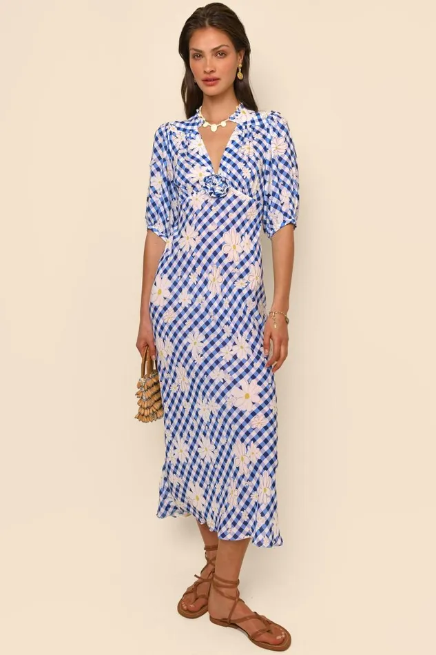 Women Dresses RIXO Nicolette Riviera Daisy Check