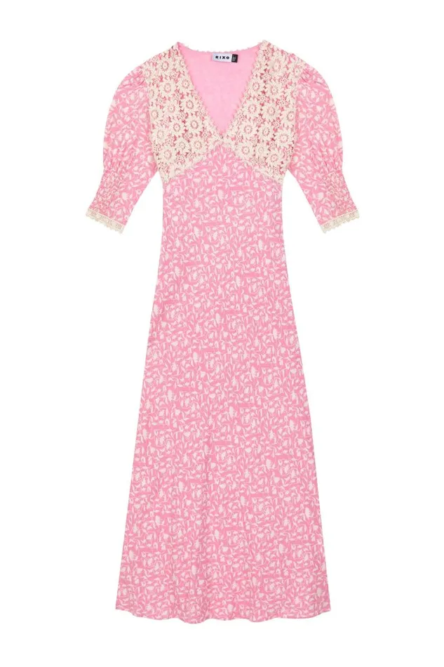 Women Dresses RIXO Olga Lily Trail Pink Women Dresses RIXO Olga Lily Trail Pink